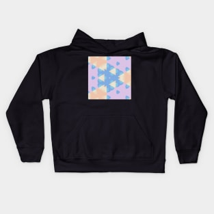 Kaleidoscope of Digital Abstract with Soft Pastel Color Palette Kids Hoodie